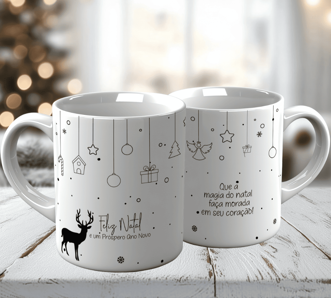 10 Artes para Caneca Natal Minimalista Arquivo em Jpg 7