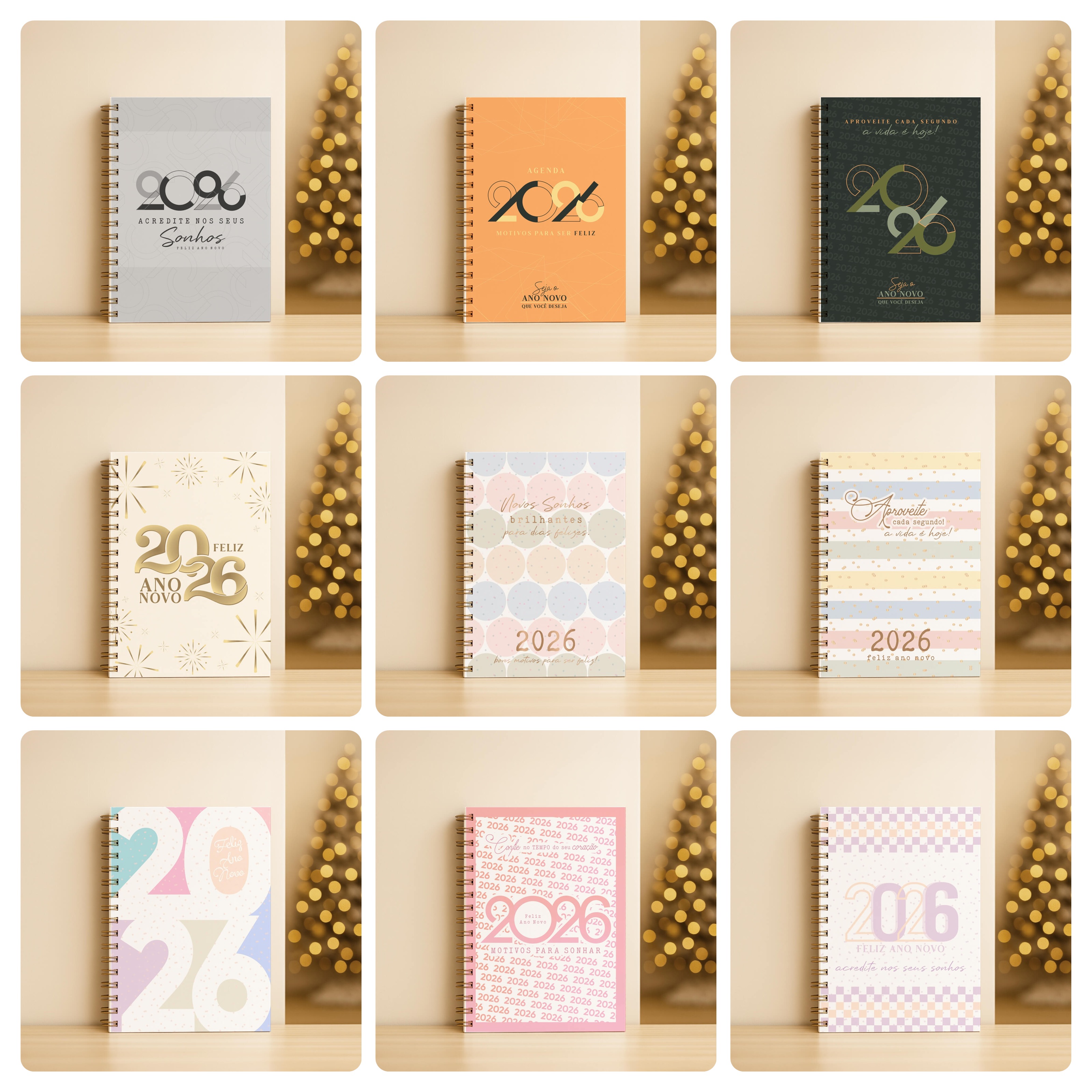 168 Artes para Camisa, Caneca, Body, Copo e Capa agenda Ano novo 2026 Arquivo Editável e Jpg 8