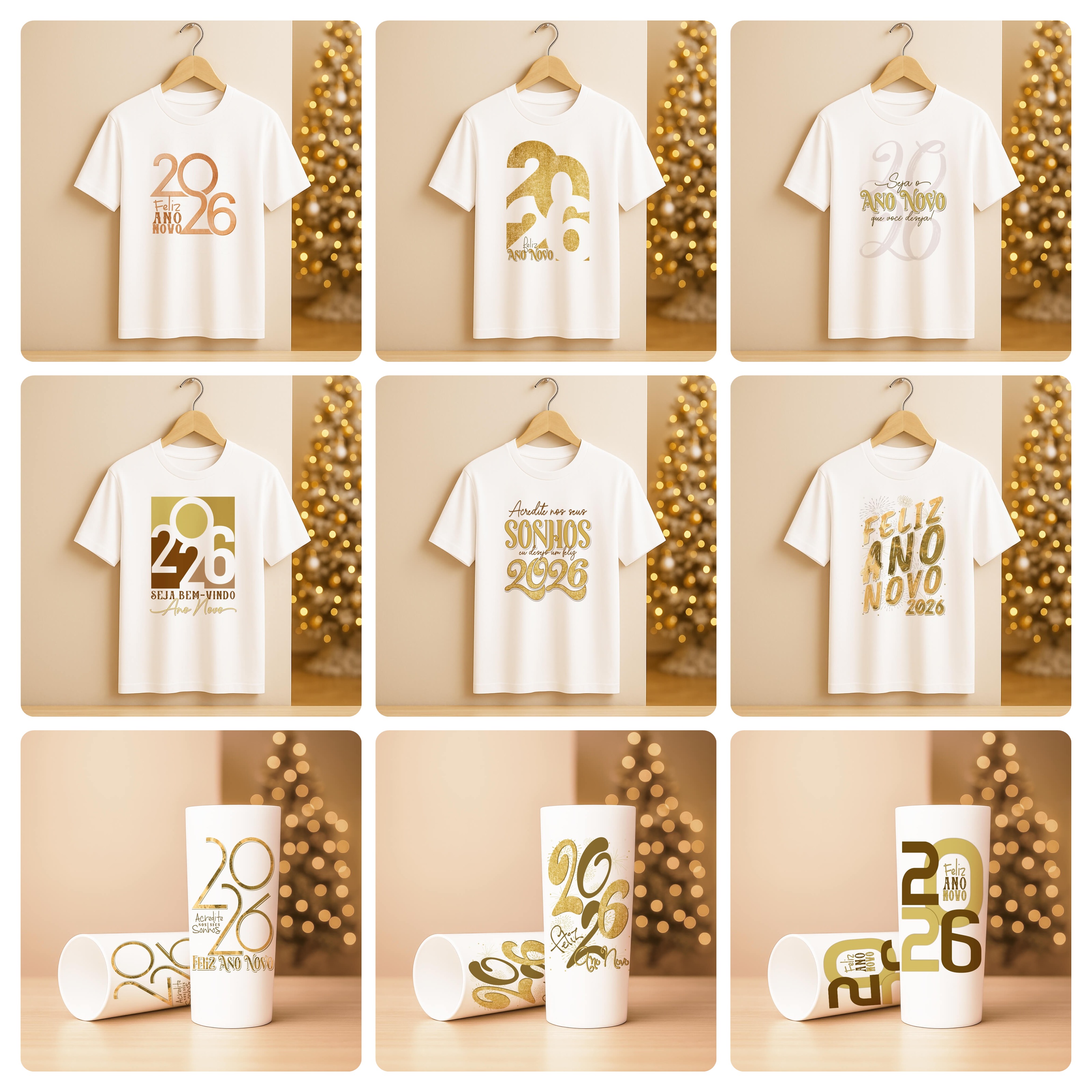 168 Artes para Camisa, Caneca, Body, Copo e Capa agenda Ano novo 2026 Arquivo Editável e Jpg 12