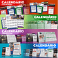 Calendário 2026 Arquivos Editáveis Diversos Modelos PDF e Corel Draw - Miniatura 2