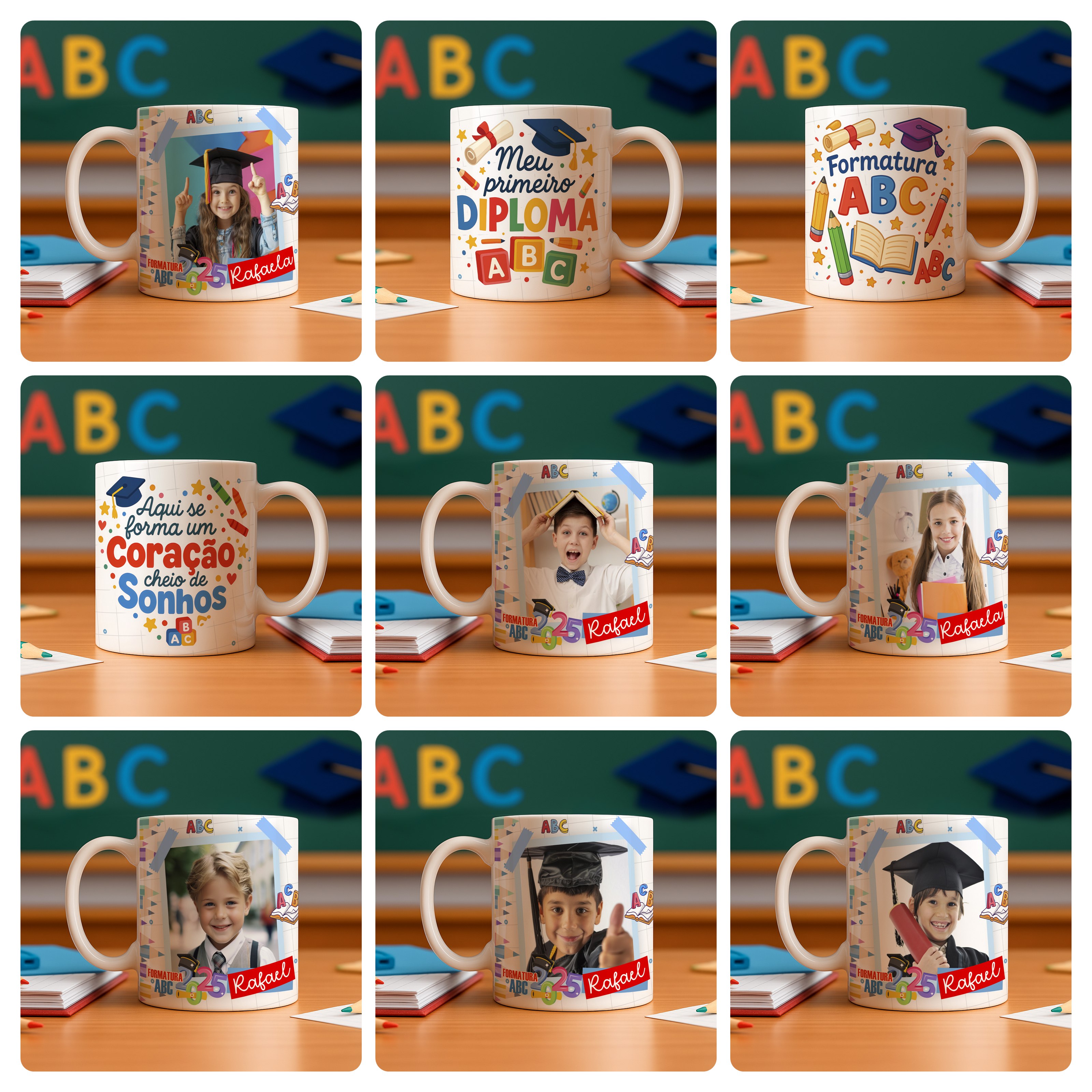 26 Artes para Caneca Formatura ABC Arquivo Editável  2