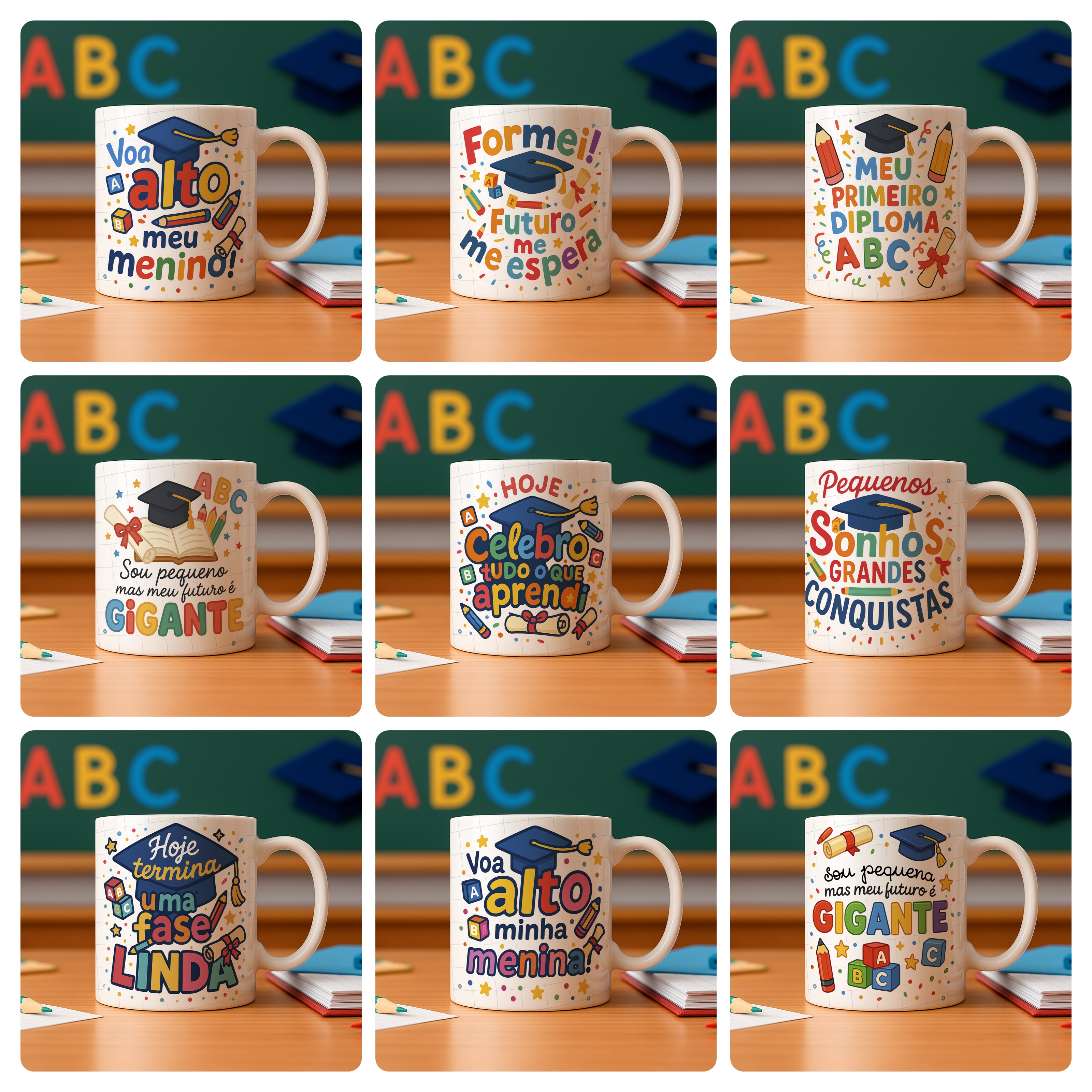 26 Artes para Caneca Formatura ABC Arquivo Editável  3