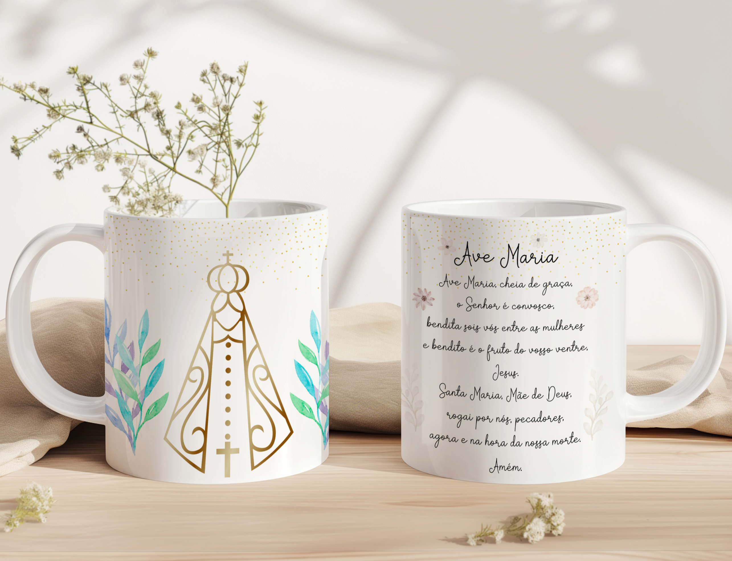 10 Artes para Caneca Nossa Senhora Minimalista Arquivo Editável  4