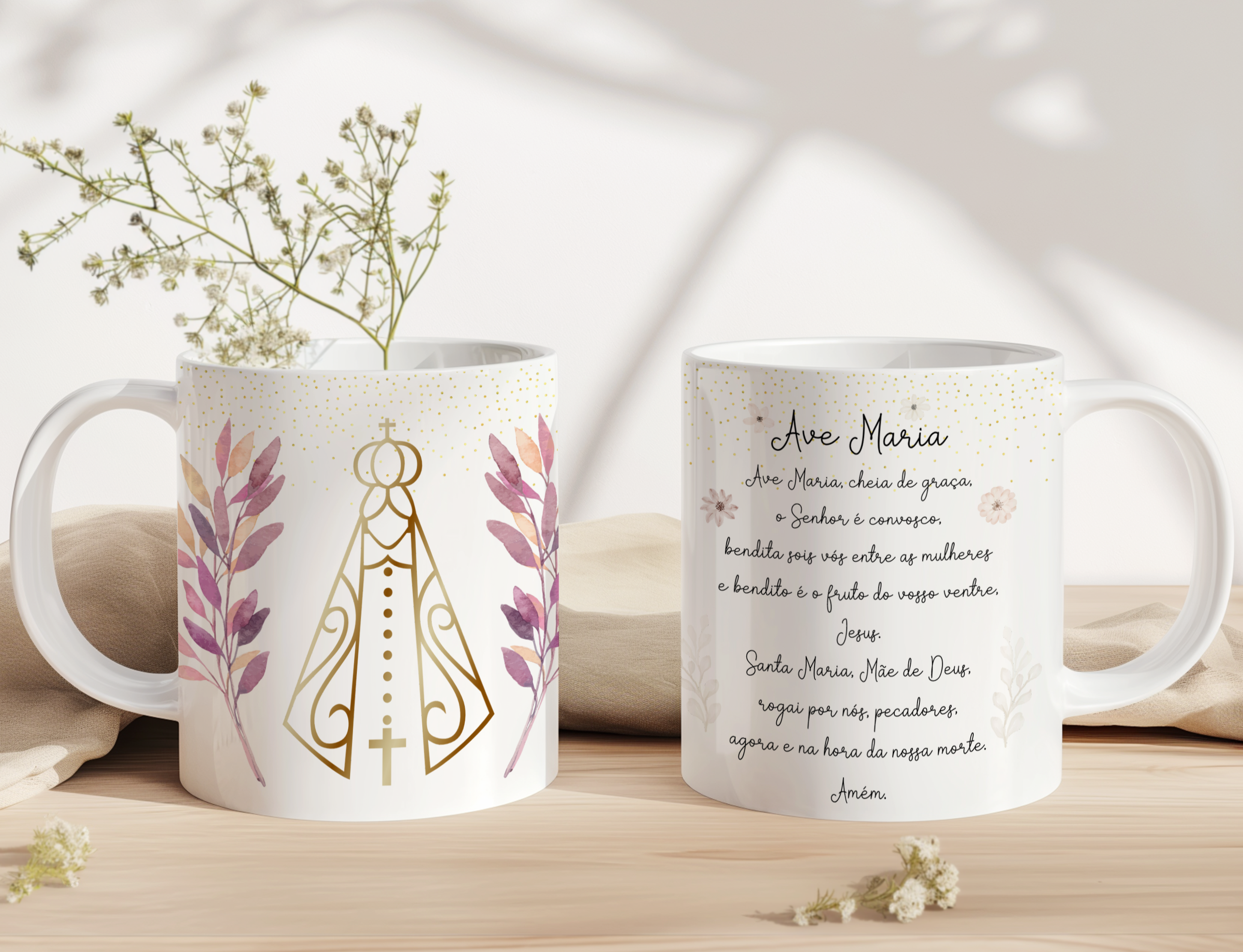 10 Artes para Caneca Nossa Senhora Minimalista Arquivo Editável  5