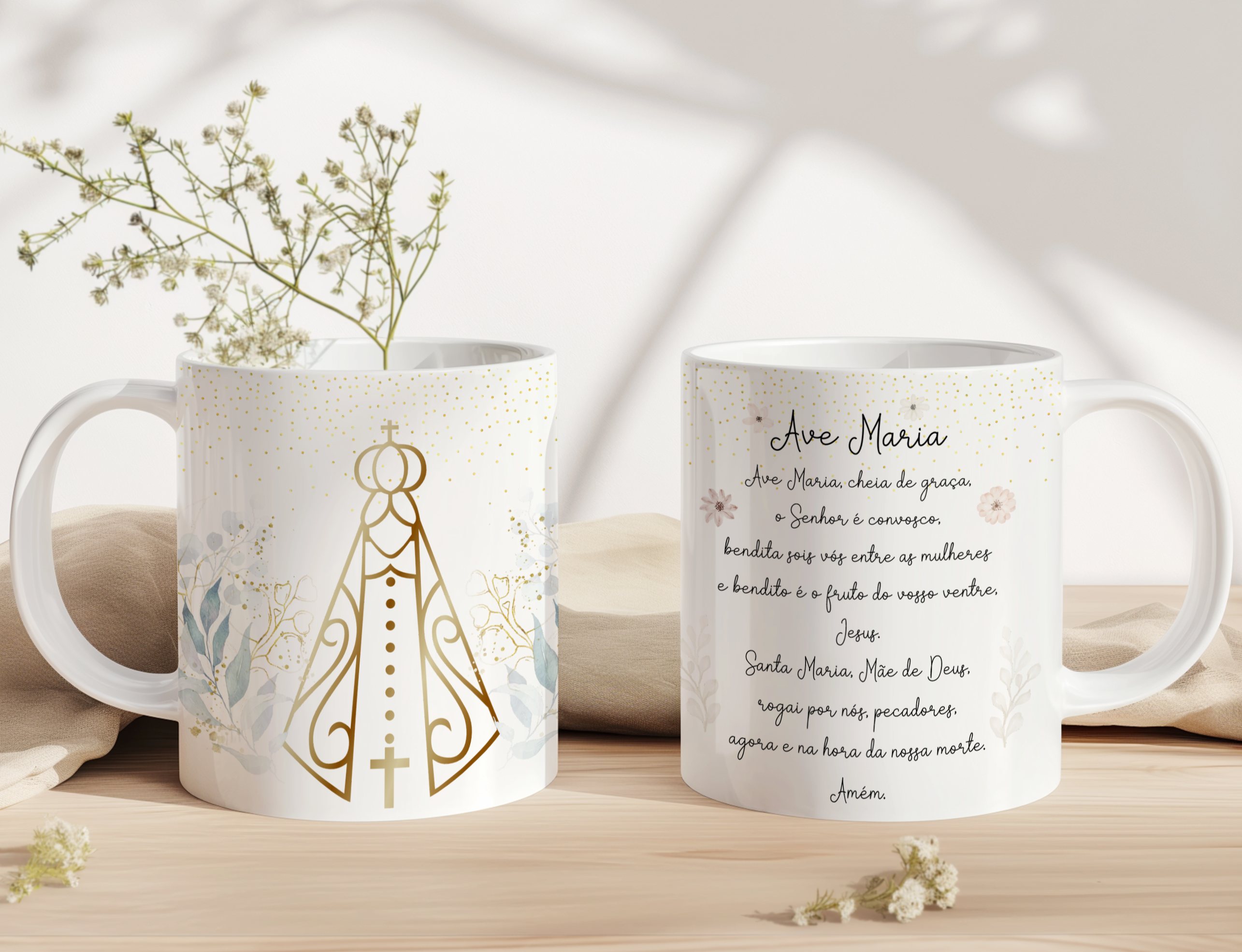 10 Artes para Caneca Nossa Senhora Minimalista Arquivo Editável  6