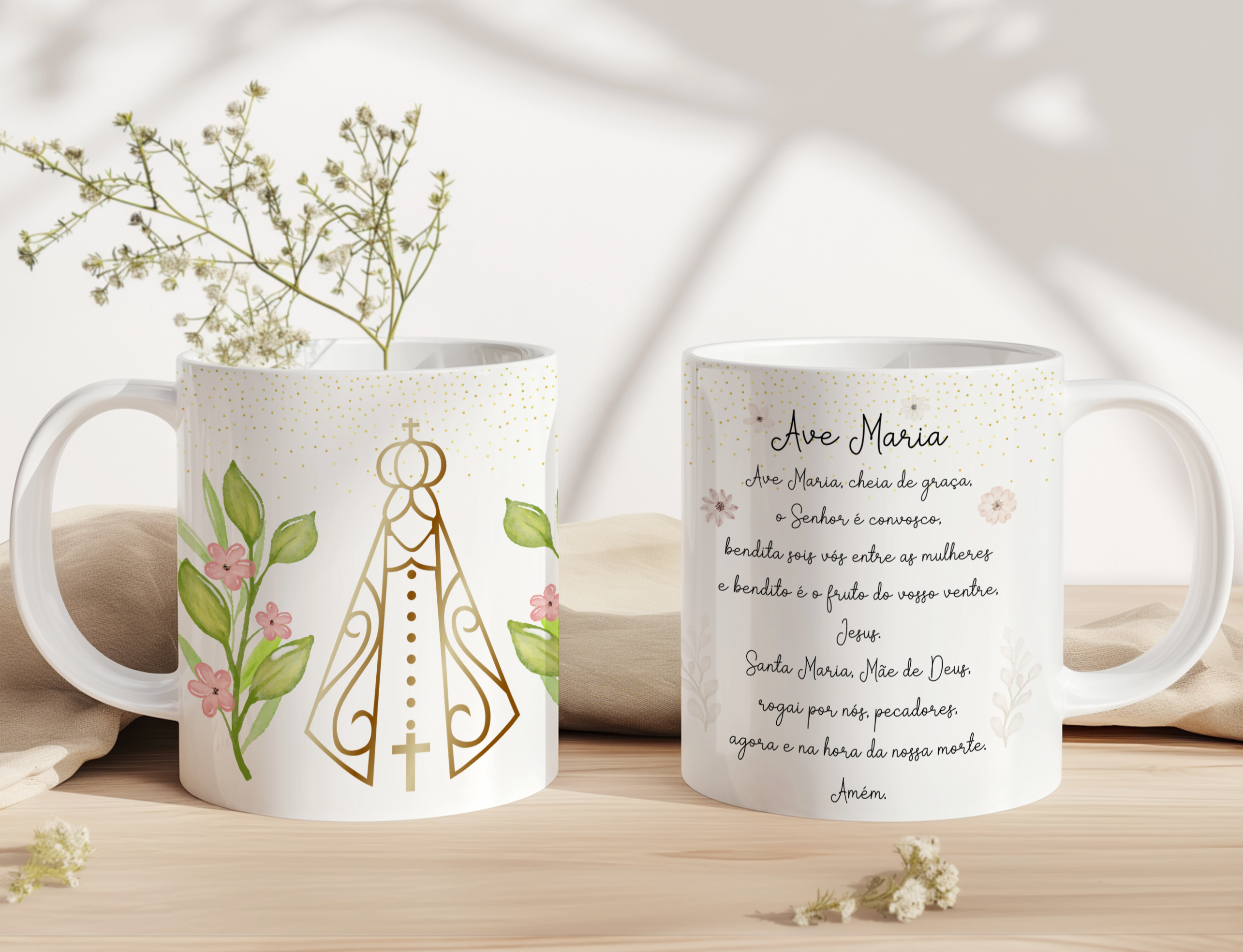 10 Artes para Caneca Nossa Senhora Minimalista Arquivo Editável  7