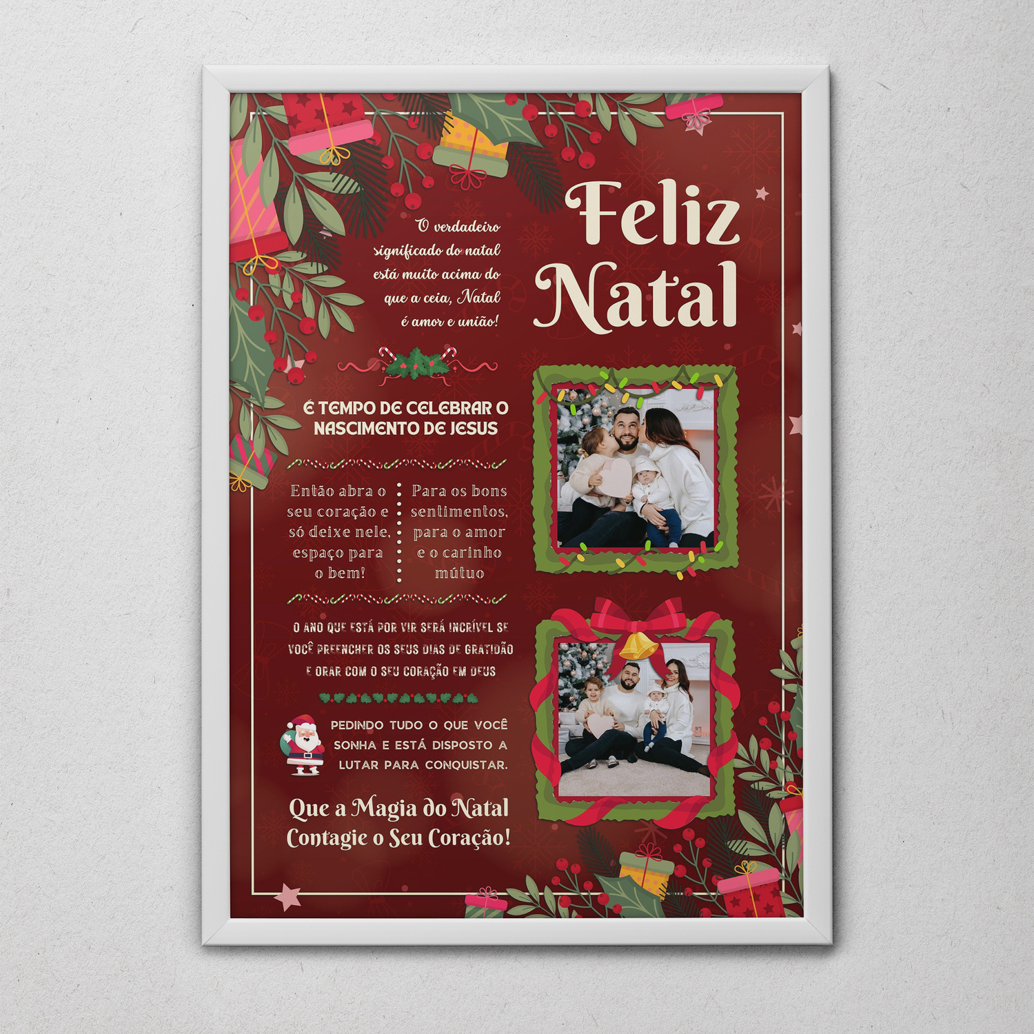 6 Artes para Quadro Natal Arquivo Editável  1