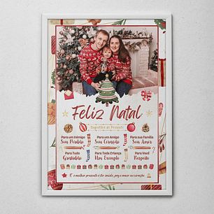 6 Artes para Quadro Natal Arquivo Editável 