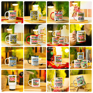 26 Artes para Caneca Amigo Secreto 2025 Arquivo em Png 