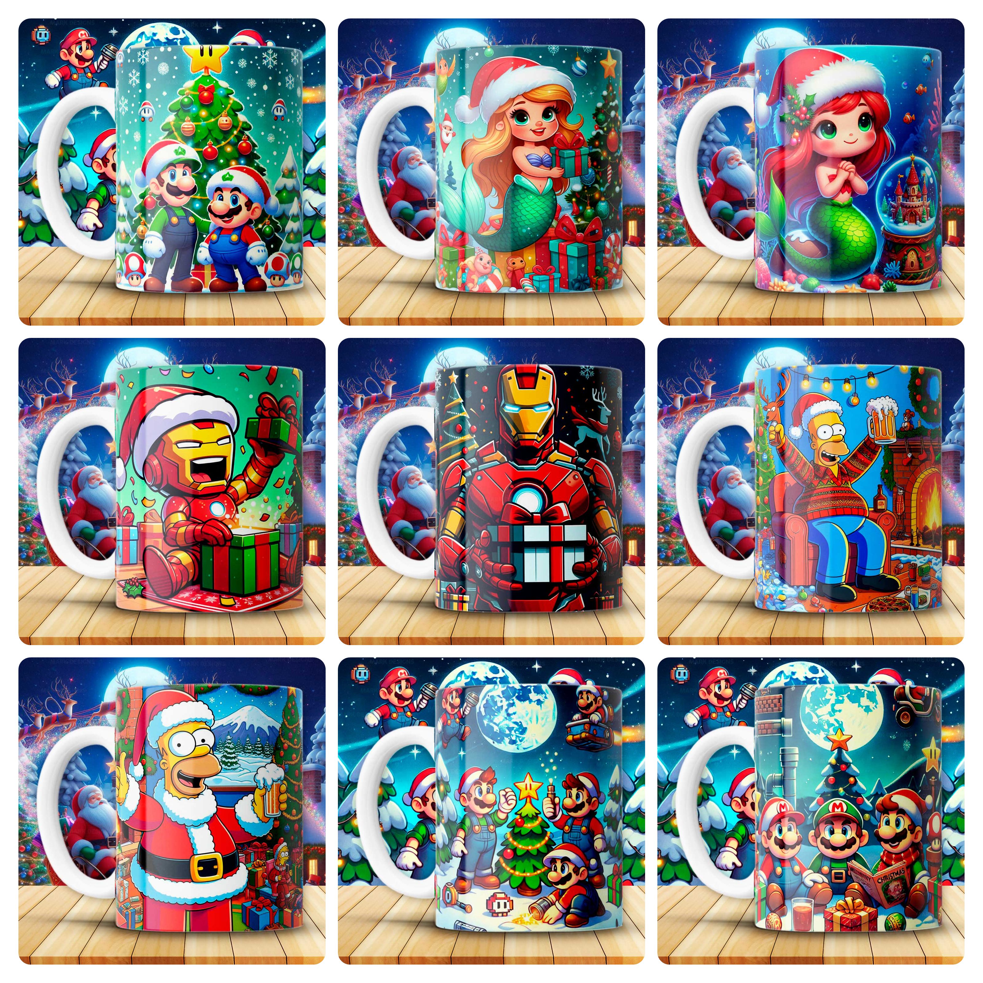 180 Artes para Caneca Personagens e Outros Natal 3D Arquivo em Png 7