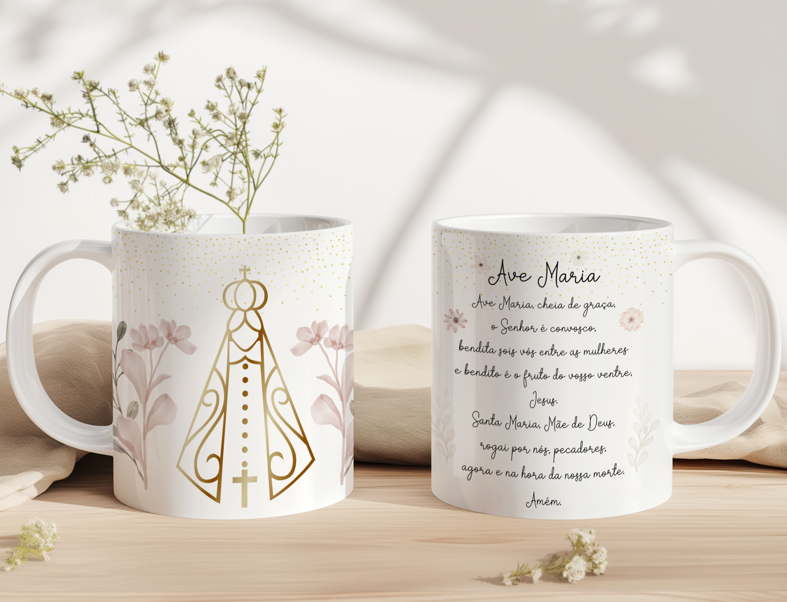 10 Artes para Caneca Nossa Senhora Minimalista Arquivo Editável  9
