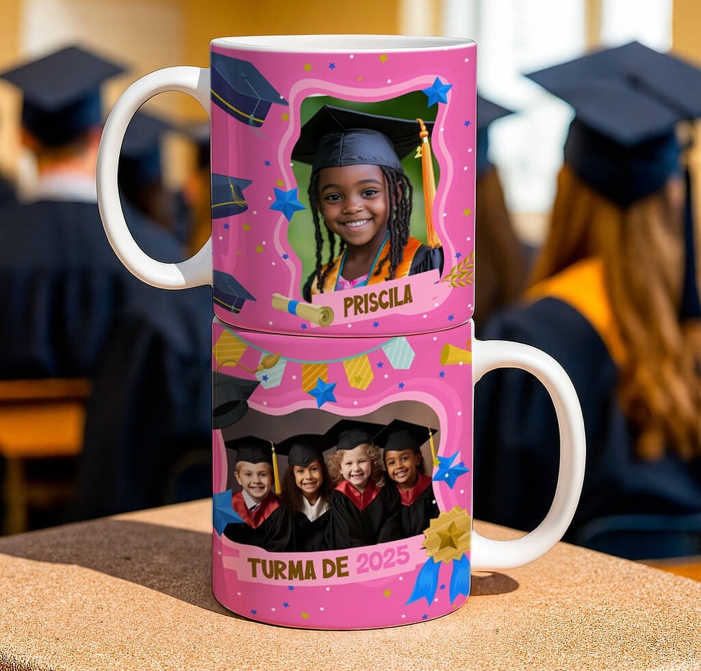 6 Artes para Caneca Mini Formandos ABC Arquivo Editável 5