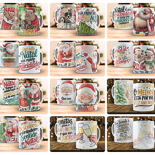 48 Artes para Caneca e Azueljo Então é natal (e Ano novo Também) Arquivo em PNG 