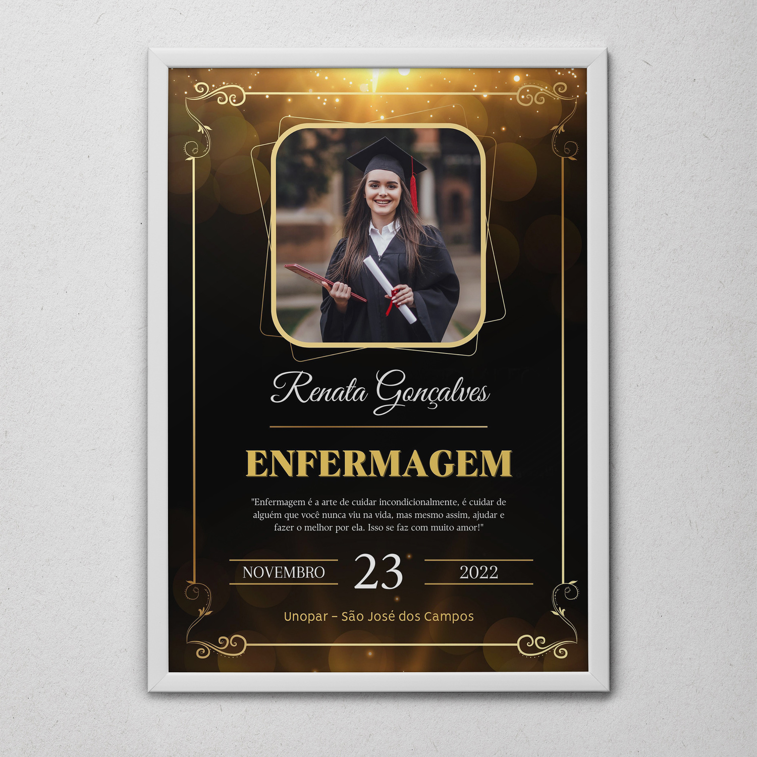 12 Artes para Quadro formatura Graduação Arquivo Editável  3