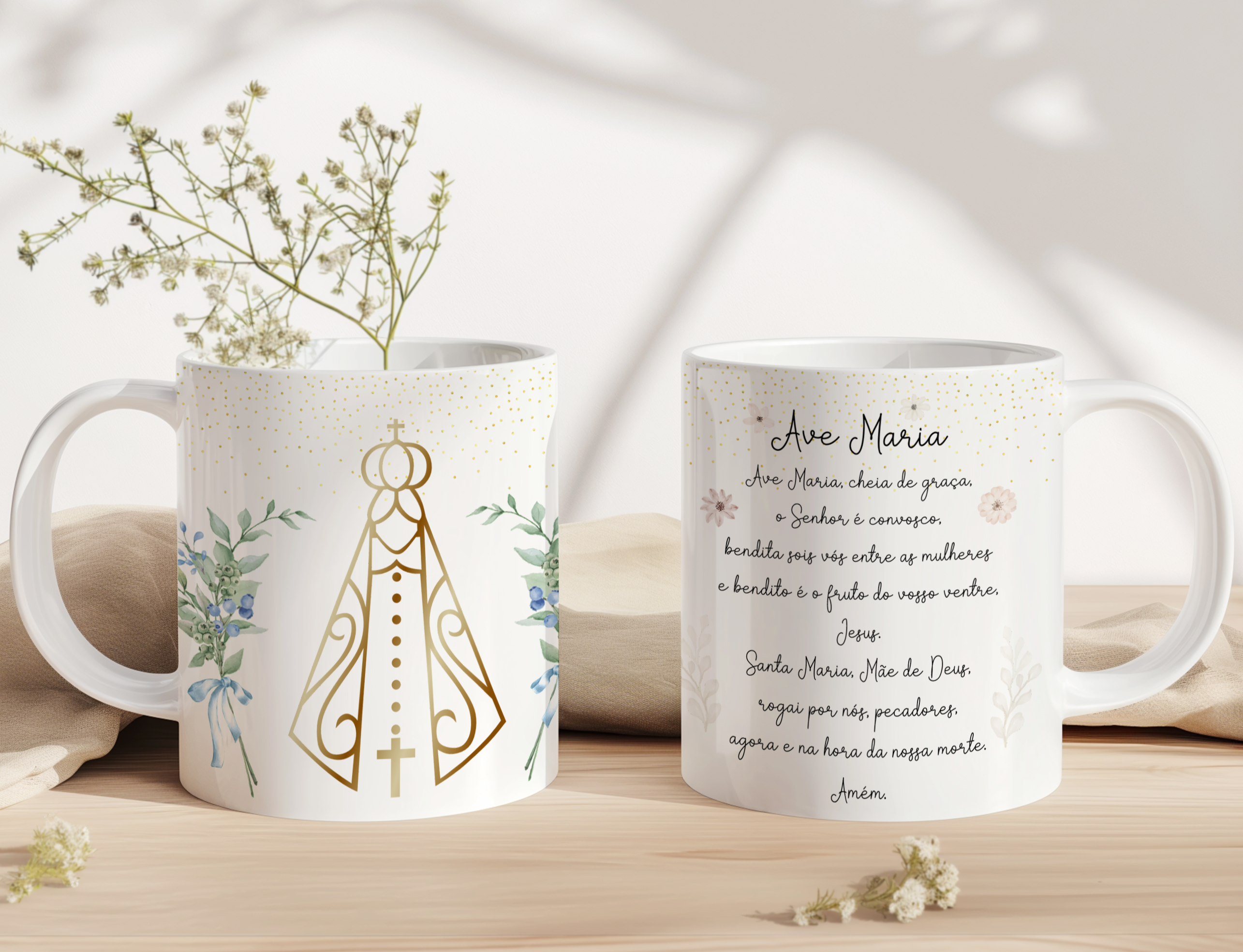 10 Artes para Caneca Nossa Senhora Minimalista Arquivo Editável  10