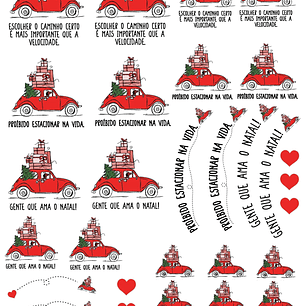 Arquivos para Personalização Natal, Fusca, Casinhas, Alfabeto, Mistos em Dtf Uv