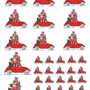 Arquivos para Personalização Natal, Fusca, Casinhas, Alfabeto, Mistos em Dtf Uv