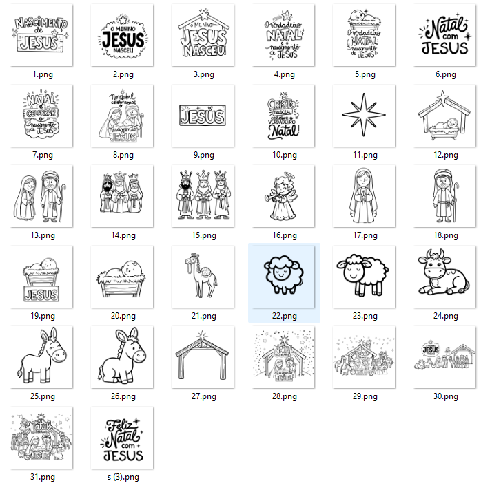 Kit digital Presépio Arquivo em Png 3