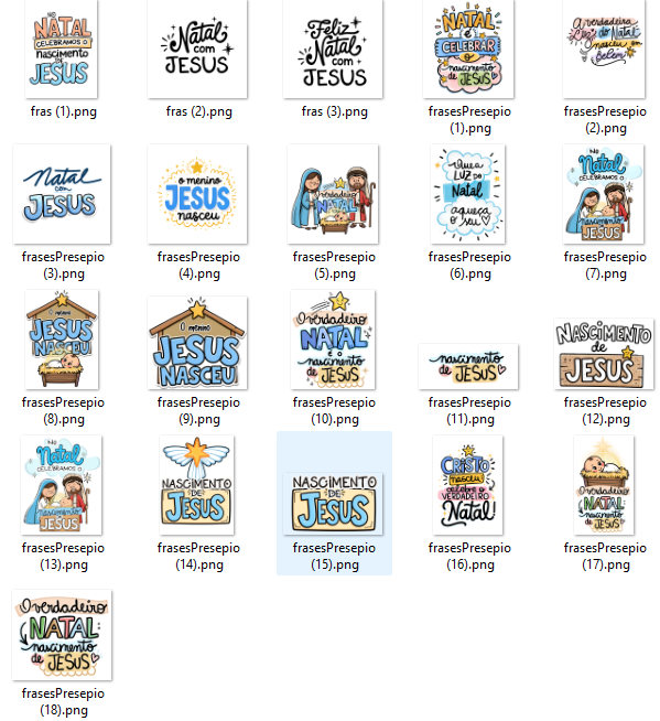 Kit digital Presépio Arquivo em Png 4