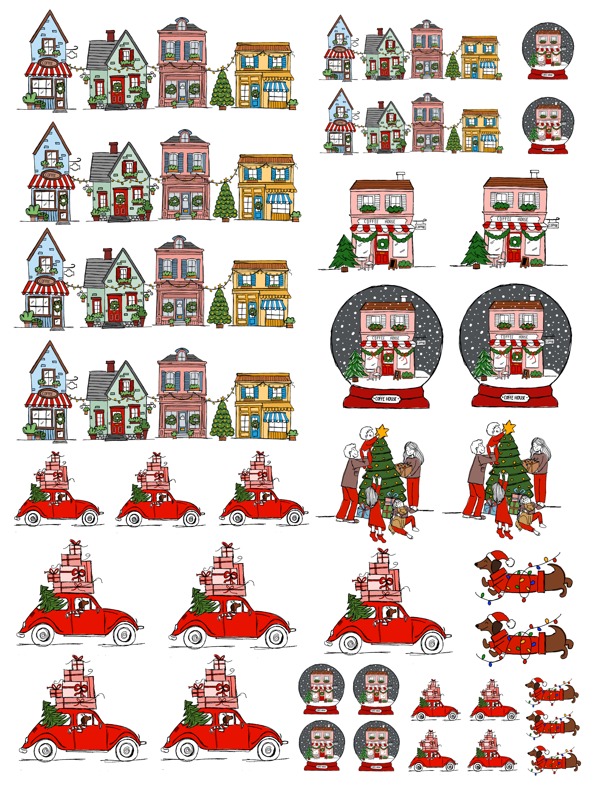 Arquivos para Personalização Natal, Fusca, Casinhas, Alfabeto, Mistos em Dtf Uv 5