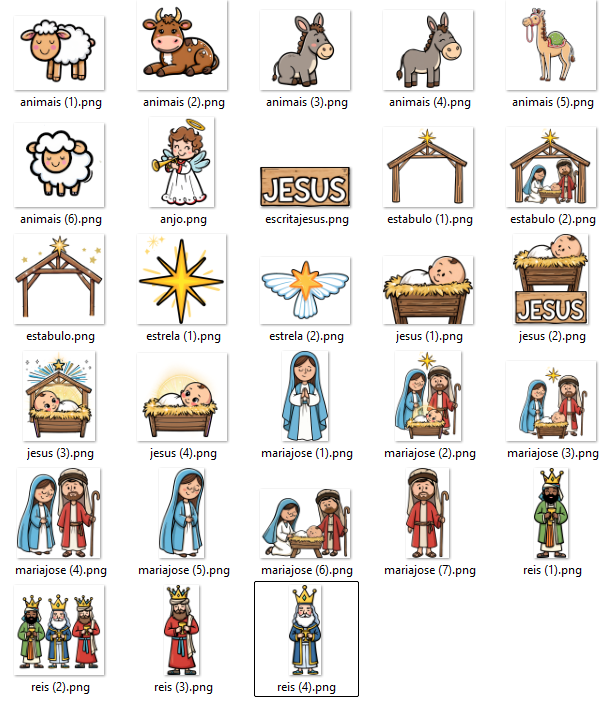 Kit digital Presépio Arquivo em Png 5