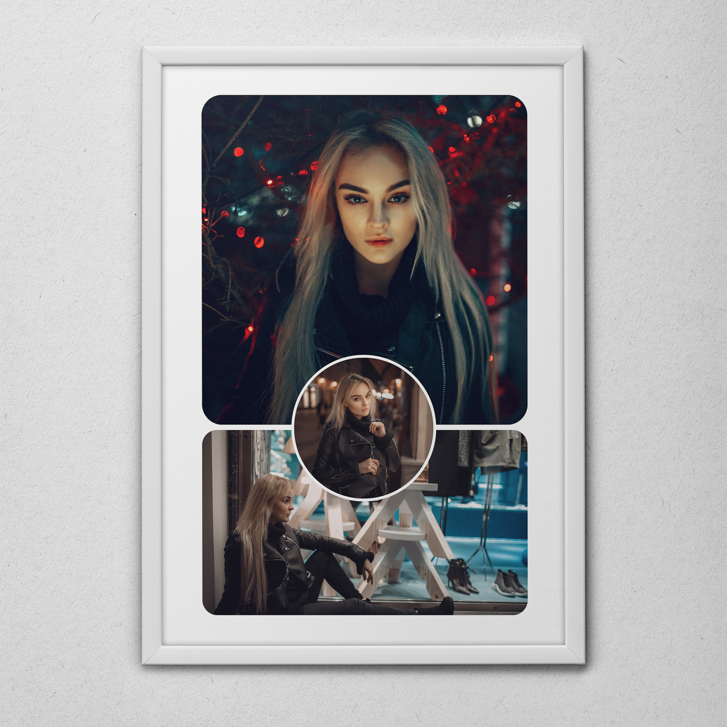 15 Artes para Quadro Colagens de Fotos Arquivo Editável  10