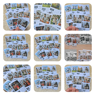 Calendário Polaroid 2026 Editavel Canva Arquivos Pdf Png