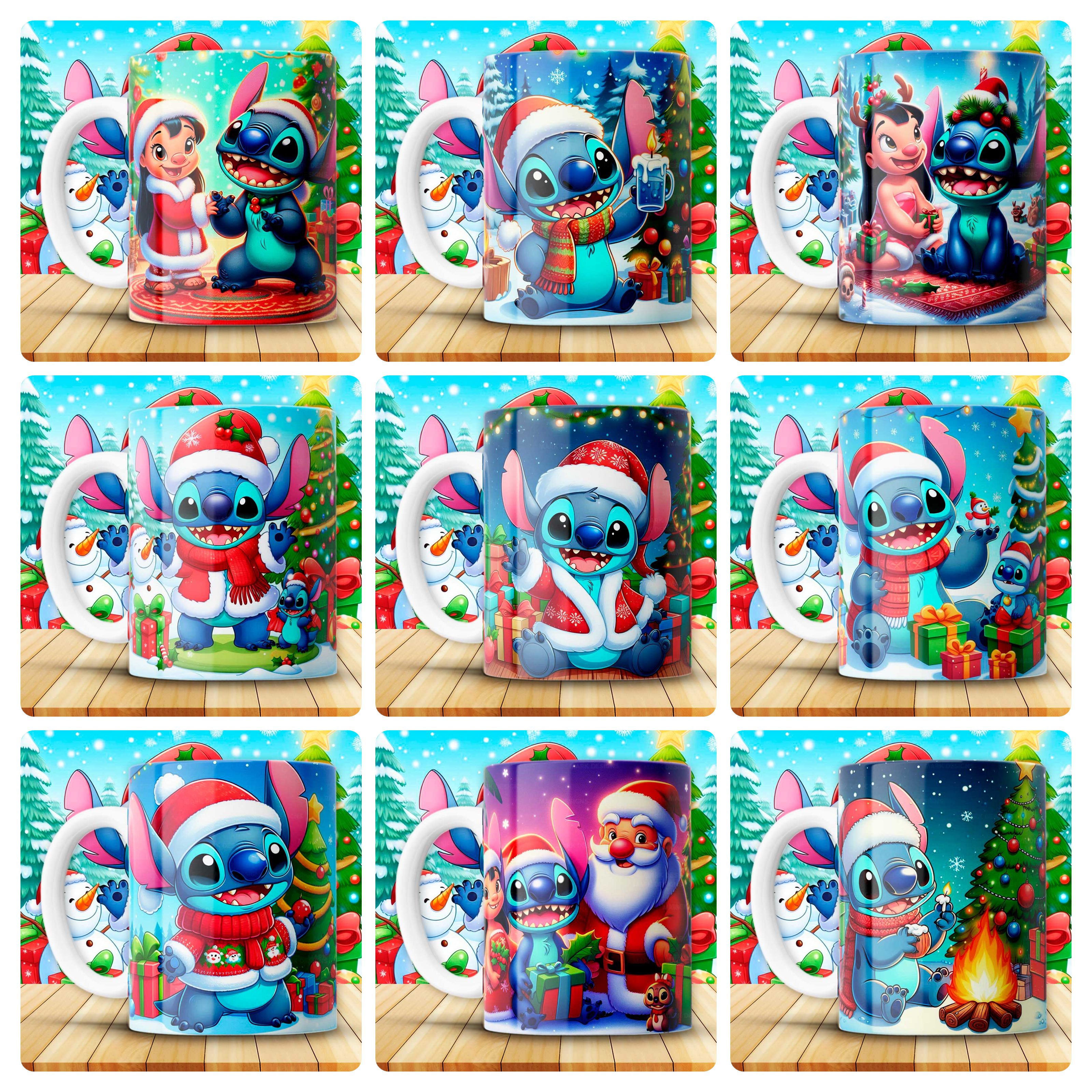 180 Artes para Caneca Personagens e Outros Natal 3D Arquivo em Png 17