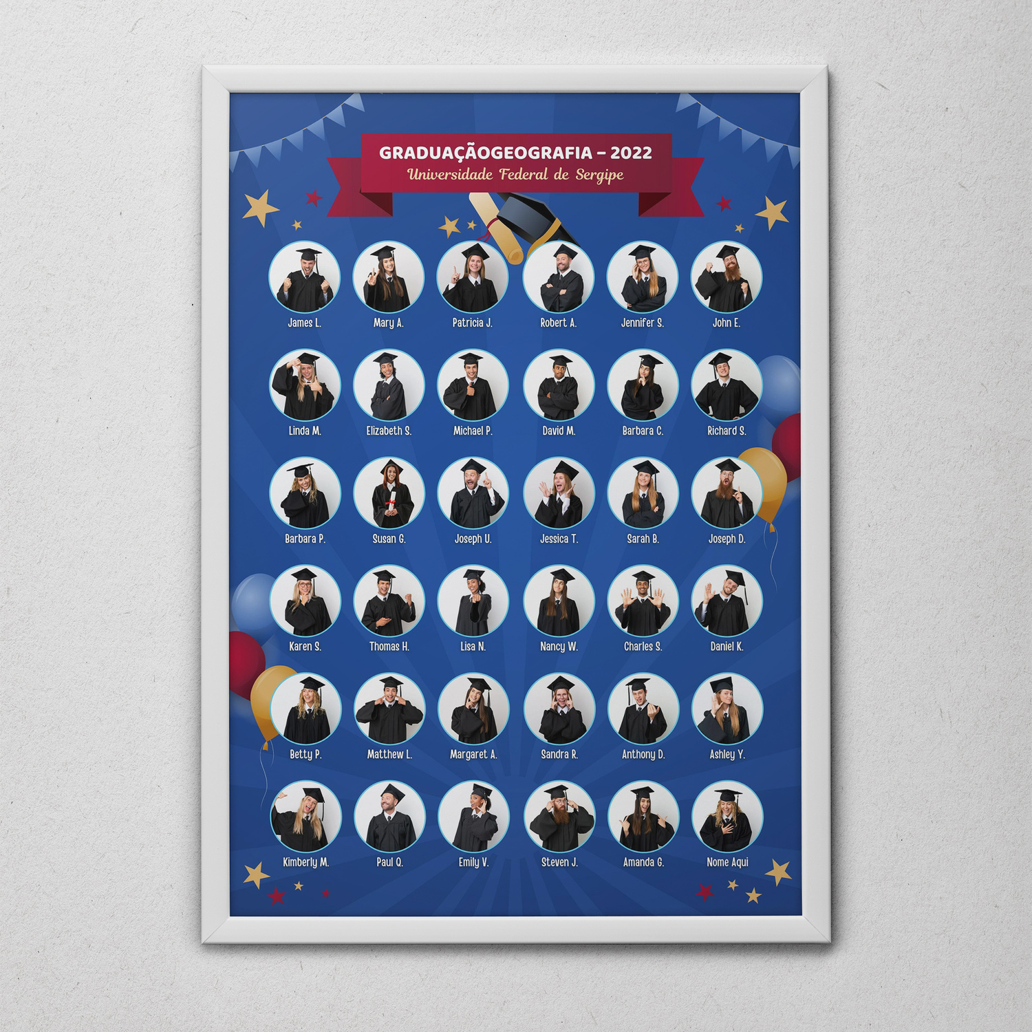 12 Artes para Quadro formatura Graduação Arquivo Editável  11