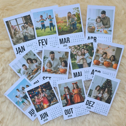Calendário Polaroid 2026 Editavel Canva Arquivos Pdf Png 8