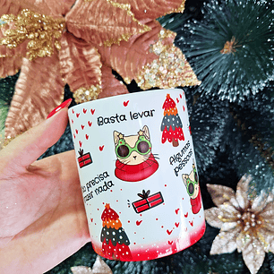 Arte Caneca Querido Papai Noel, não precisa trazer nada, basta levar algumas pessoas dentro do seu em Jpg