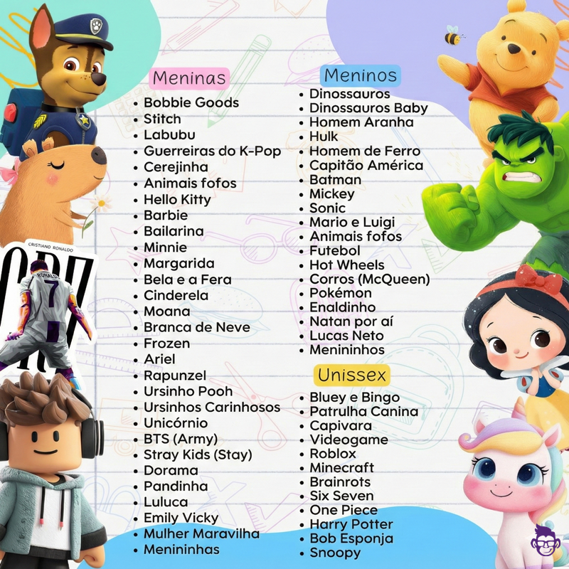 Kit Digital Etiquetas Escolares PNG – Volta às Aulas 2026 (60 Temas) 2