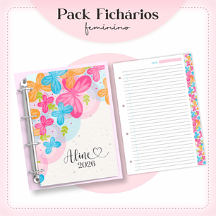 Arquivo encadernação Ficharios Masculino e Feminino Arquivo em Pdf 