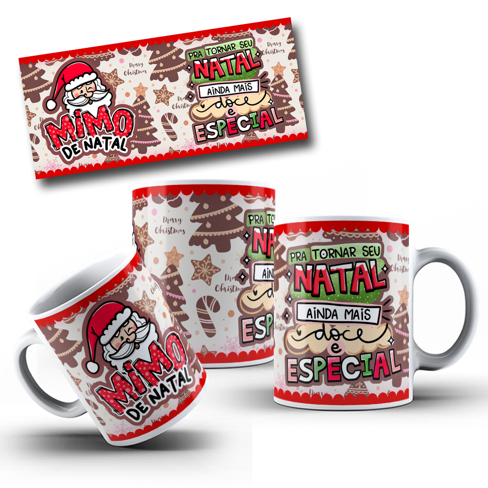 13 Artes para Caneca Mimo de Natal Papai Noel Arquivo em Png  3