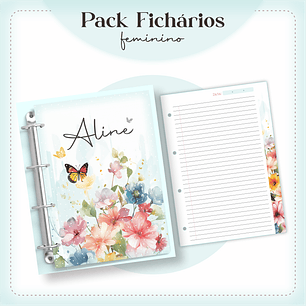 Arquivo encadernação Ficharios Masculino e Feminino Arquivo em Pdf 