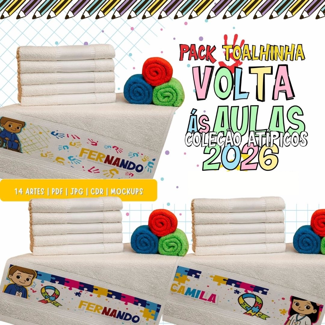 Combo Volta as aulas Squeeze, Caneca, Capa agenda, Toalhinhas e Muito mais Arquivo Editável 7