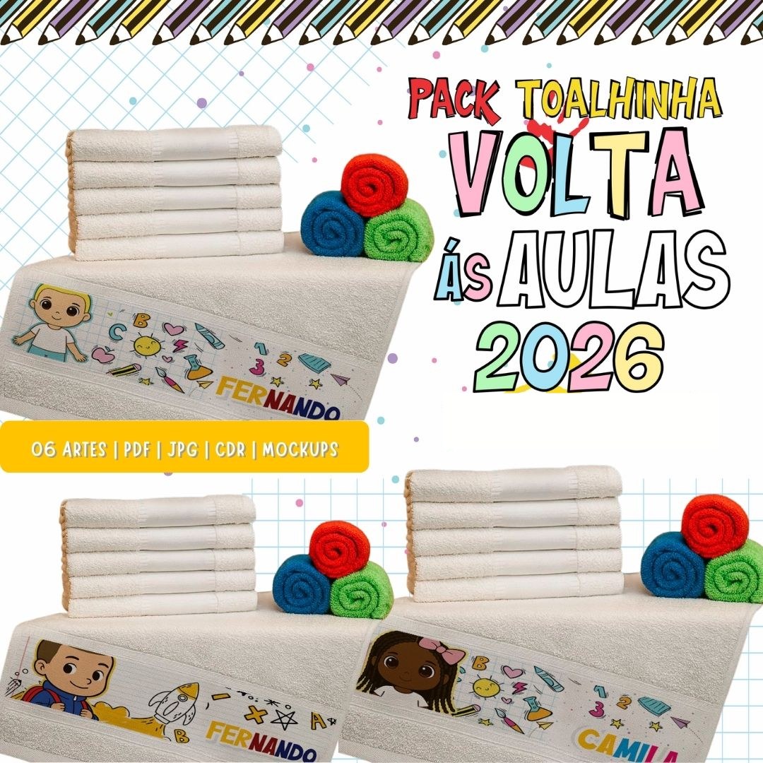 Combo Volta as aulas Squeeze, Caneca, Capa agenda, Toalhinhas e Muito mais Arquivo Editável 11
