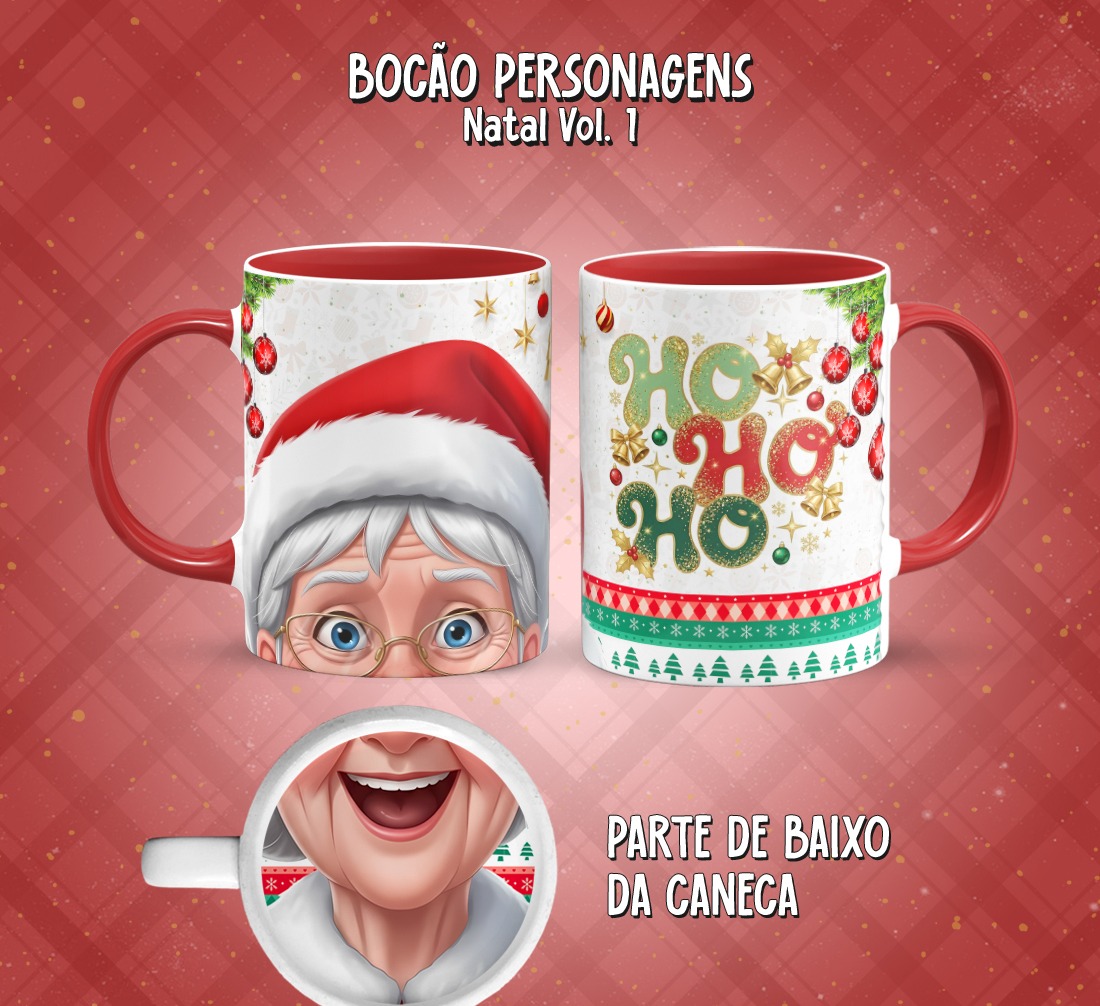 11 Artes para Caneca Bocão Natal Vol. 1 Arquivo em Png  2