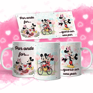11 Artes para Caneca Mickey Namorados Arquivo em Jpg 