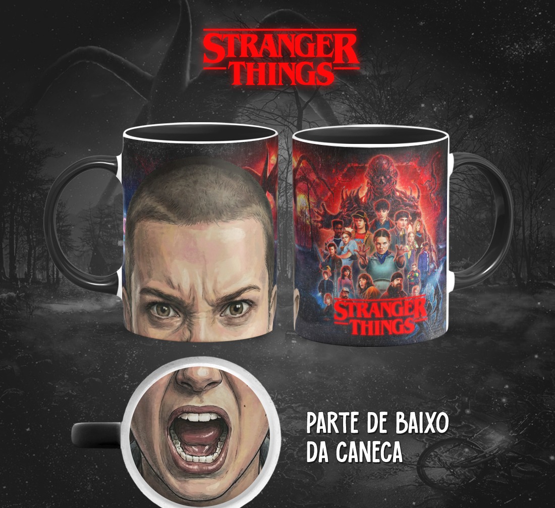 13 Artes para Caneca Bocão Stranger Things em Png 1