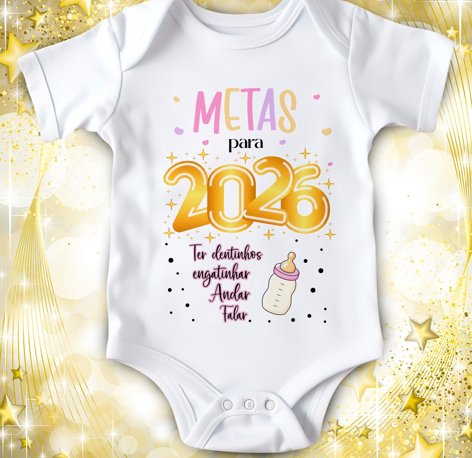 14 Artes para Camisa ou Body Ano Novo 2026 Arquivo Editável  2