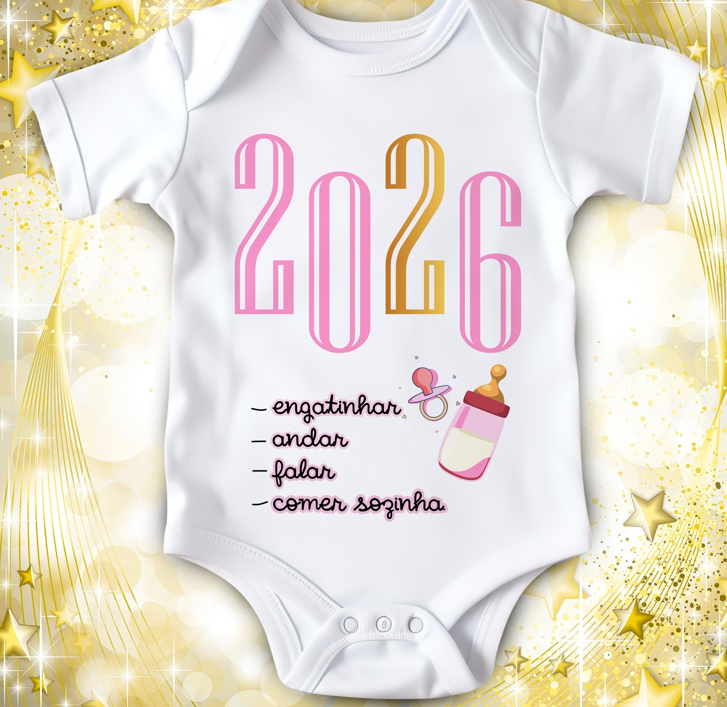 14 Artes para Camisa ou Body Ano Novo 2026 Arquivo Editável  3