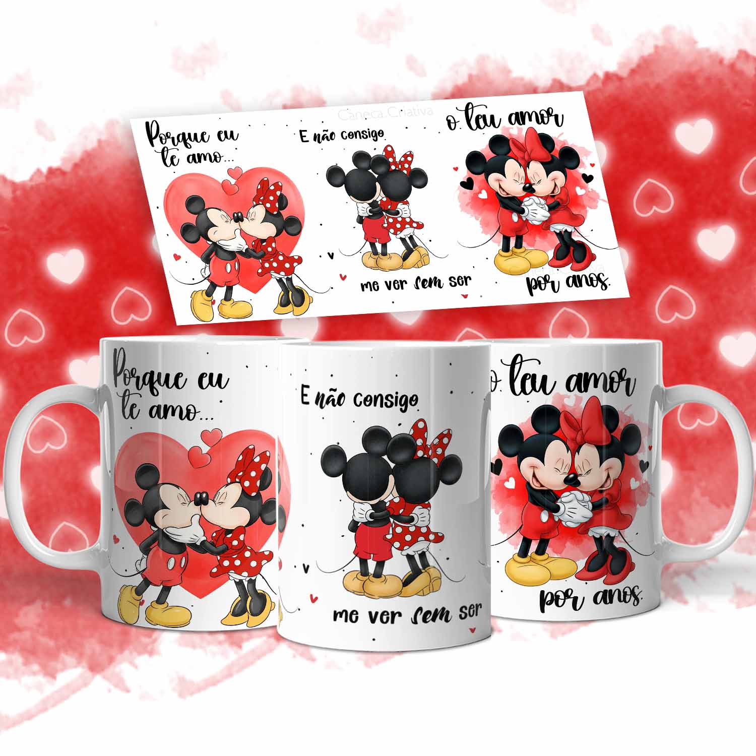 11 Artes para Caneca Mickey Namorados Arquivo em Jpg  5