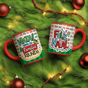 58 Artes para Caneca Natal Papai Noel Arquivo em Jpg