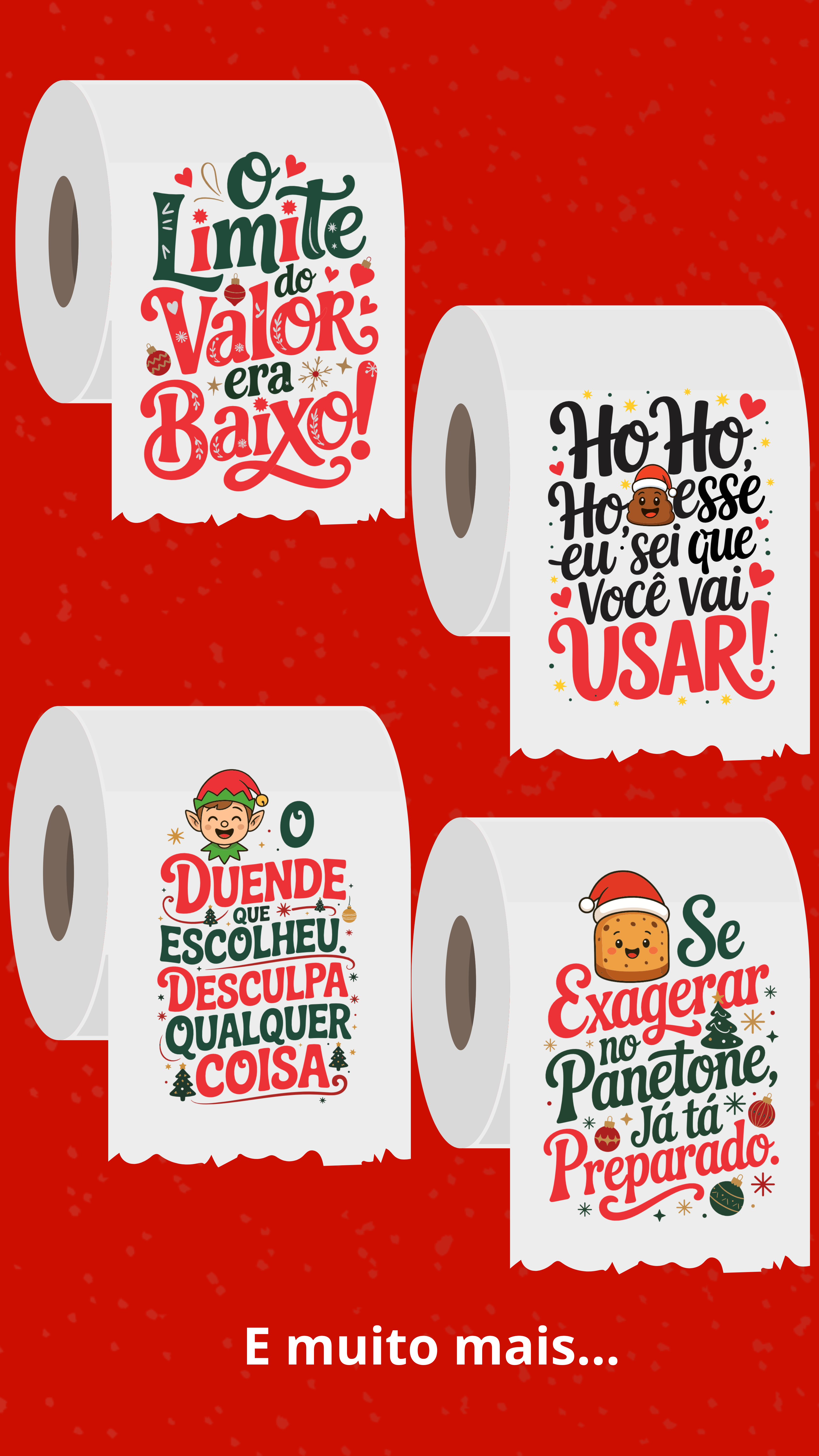 Arquivo para Sublimar Papel Higienico Natal Secreto Zueira Arquivo em Png 2