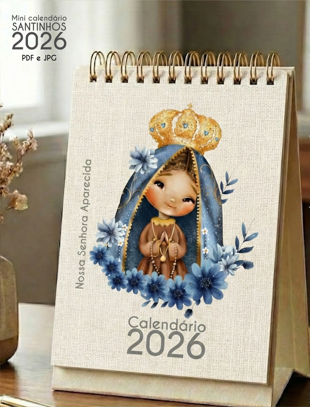 Arquivo Calendário de Mesa Santinhos 2026 Arquivo em Pdf  3