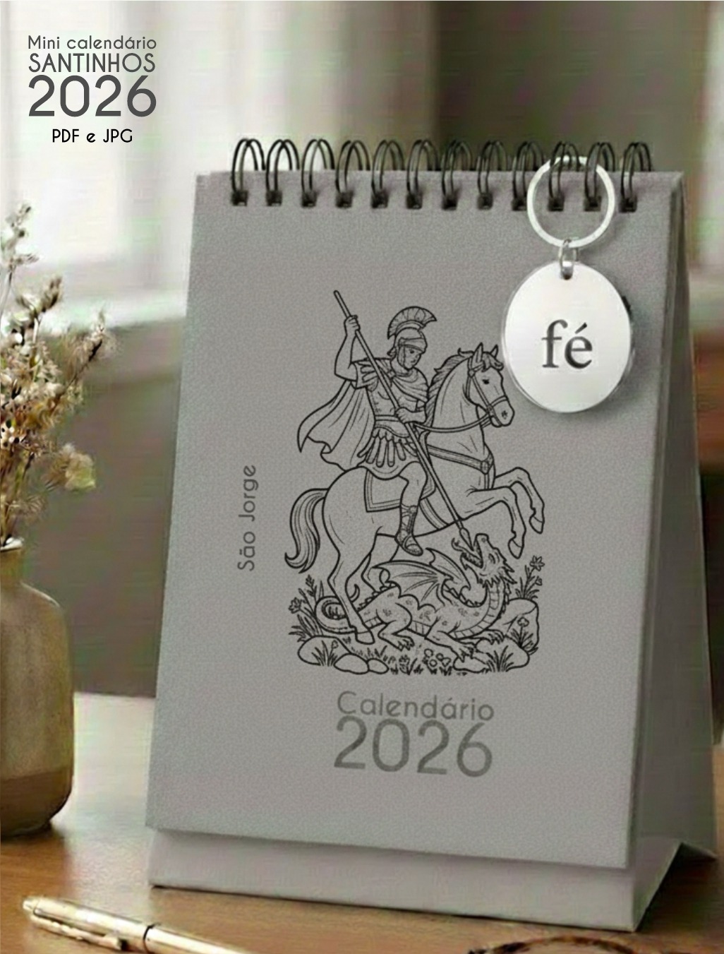 Arquivo Calendário de Mesa Santinhos 2026 Arquivo em Pdf  9