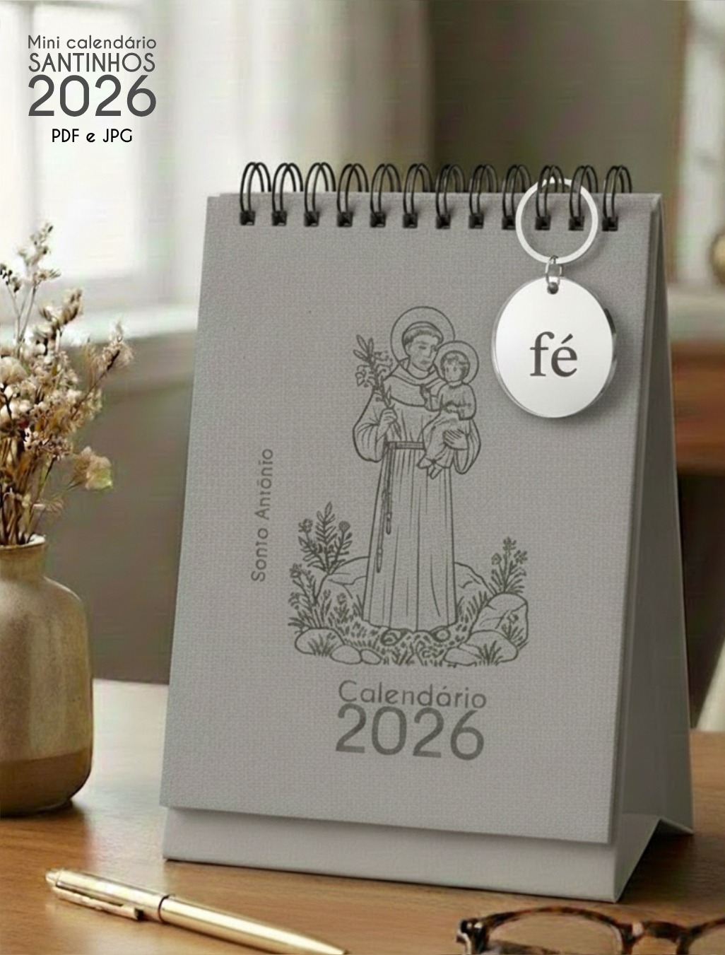 Arquivo Calendário de Mesa Santinhos 2026 Arquivo em Pdf  10