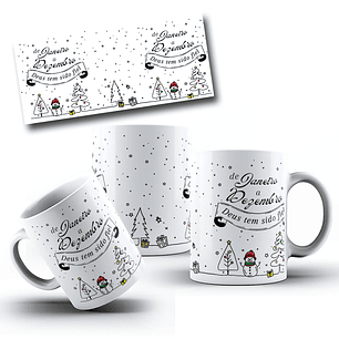 Arte Caneca De Janeiro a Dezembro Deus tem sido Fiel Arquivo em Jpg