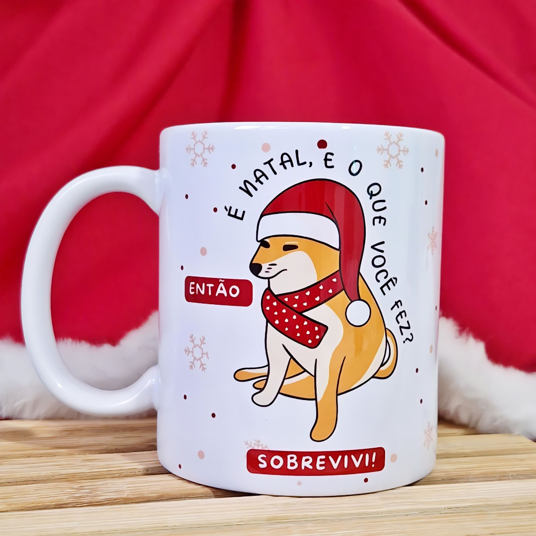 Arte Caneca Então é Natal, e o que você fez Sobrevivi Arquivo em Jpg 1
